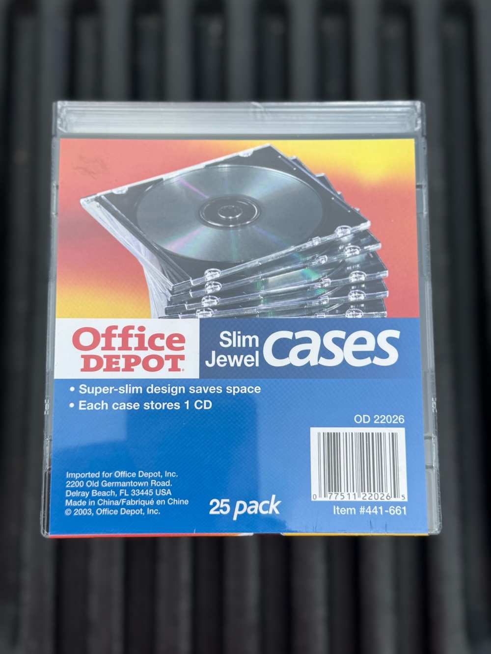 Office Depot Slim Jewel CD Cases - Clear (25 Pack)- NEW